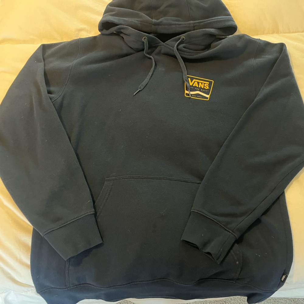 Vans Navy Hoodie with Yellow Logo